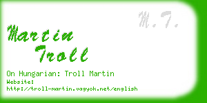 martin troll business card